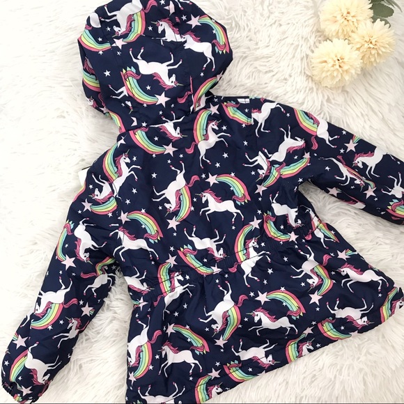 🦄 Carter’s Toddler Girl Unicorn Hooded Jacket 🦄 - Picture 5 of 6